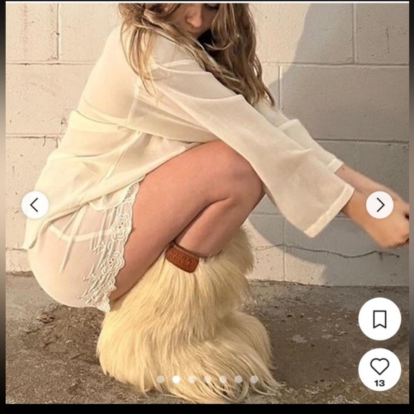 Vintage Open Country ROLUC IDEAL Low Goat Fur Ski YETI Boho Snow Boots - Picture 3 of 16